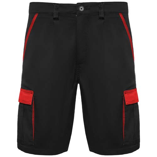 Short de travail multipoches personnalisable Tahoe Roly noir / Rouge